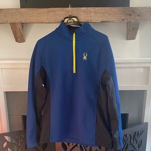 Spyder Blue and Black Jacket with Yellow Accent